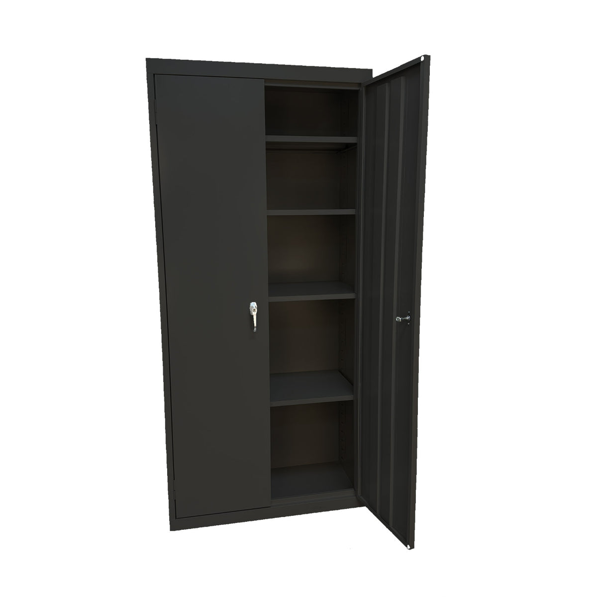 Herculite Metal Adjustable/Fixed Shelf Storage Cabinet, 36" W x 24" D x 78" H