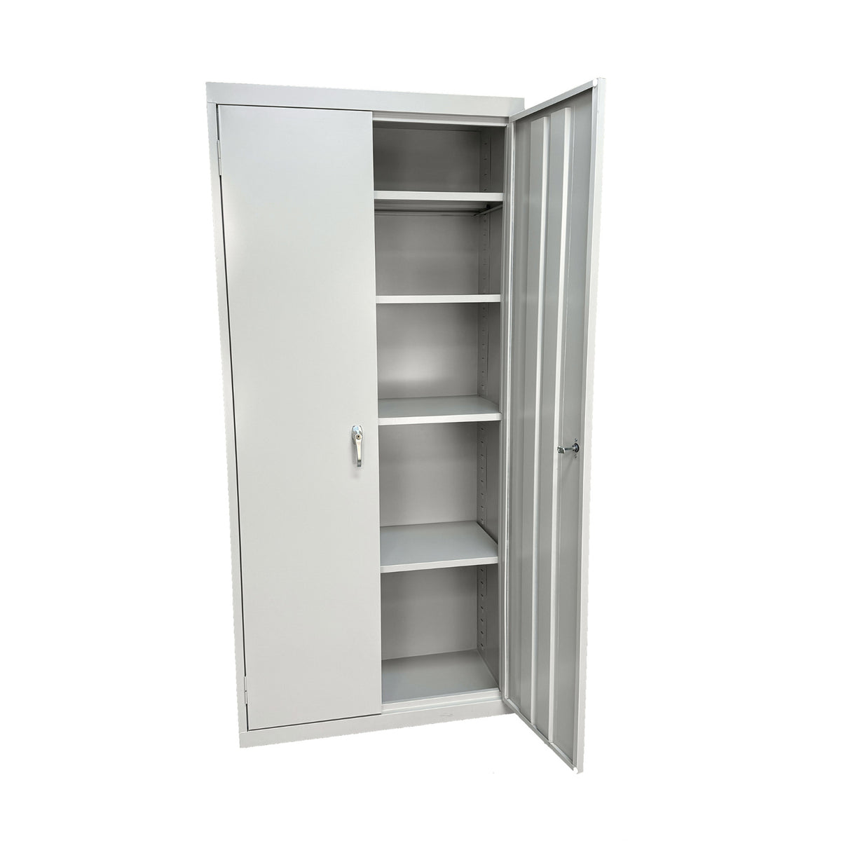Herculite Metal Adjustable/Fixed Shelf Storage Cabinet, 36" W x 24" D x 78" H