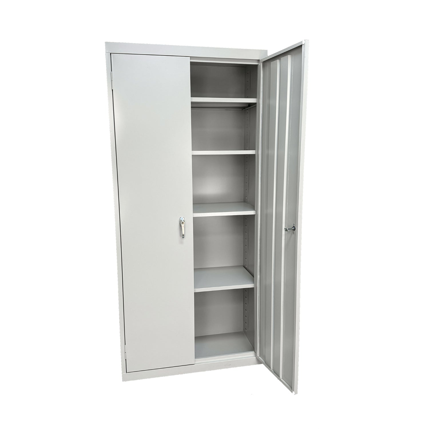 Herculite Metal Adjustable/Fixed Shelf Storage Cabinet, 36" W x 24" D x 78" H