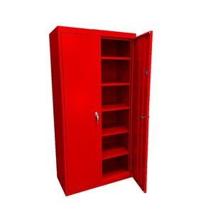 Herculite Metal Adjustable/Fixed Shelf Storage Cabinet, 42" W x 18" D x 72" H