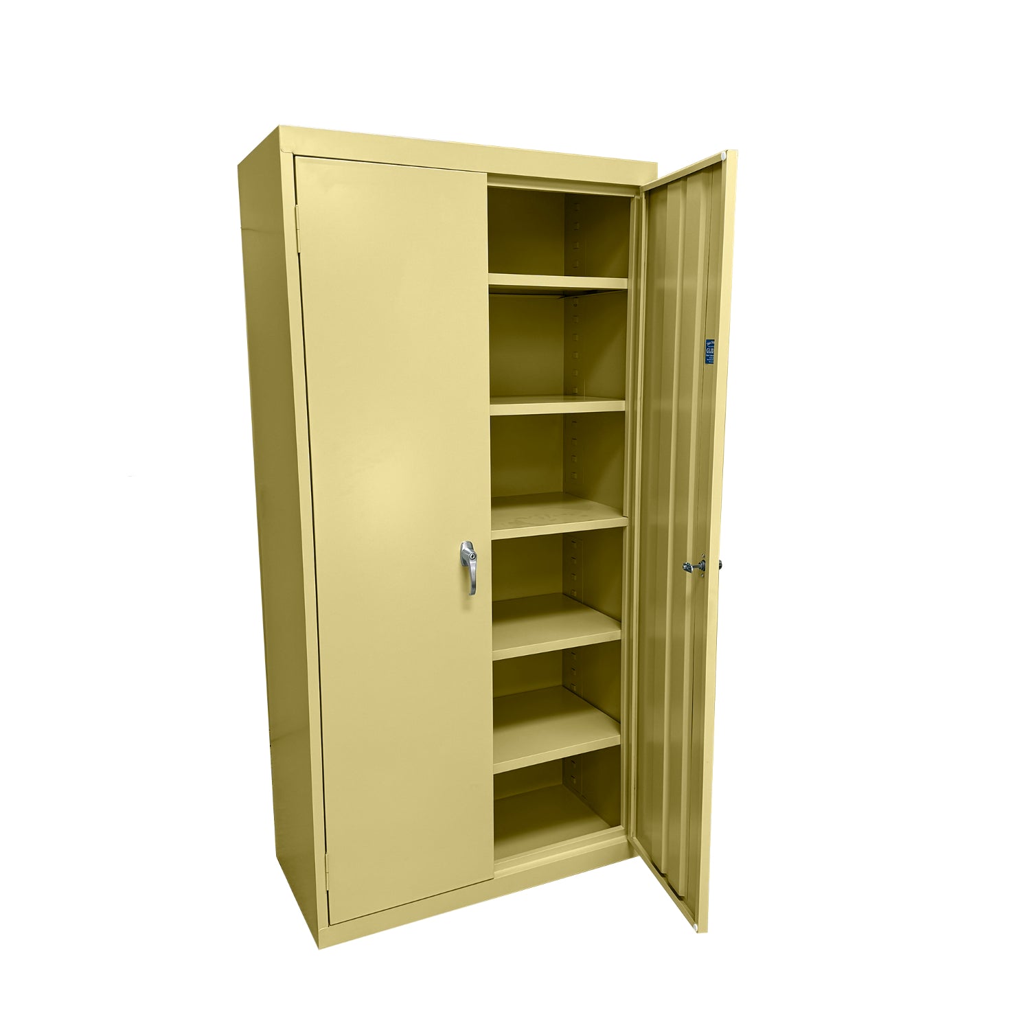Herculite Metal Adjustable/Fixed Shelf Storage Cabinet, 36" W x 18" D x 72" H