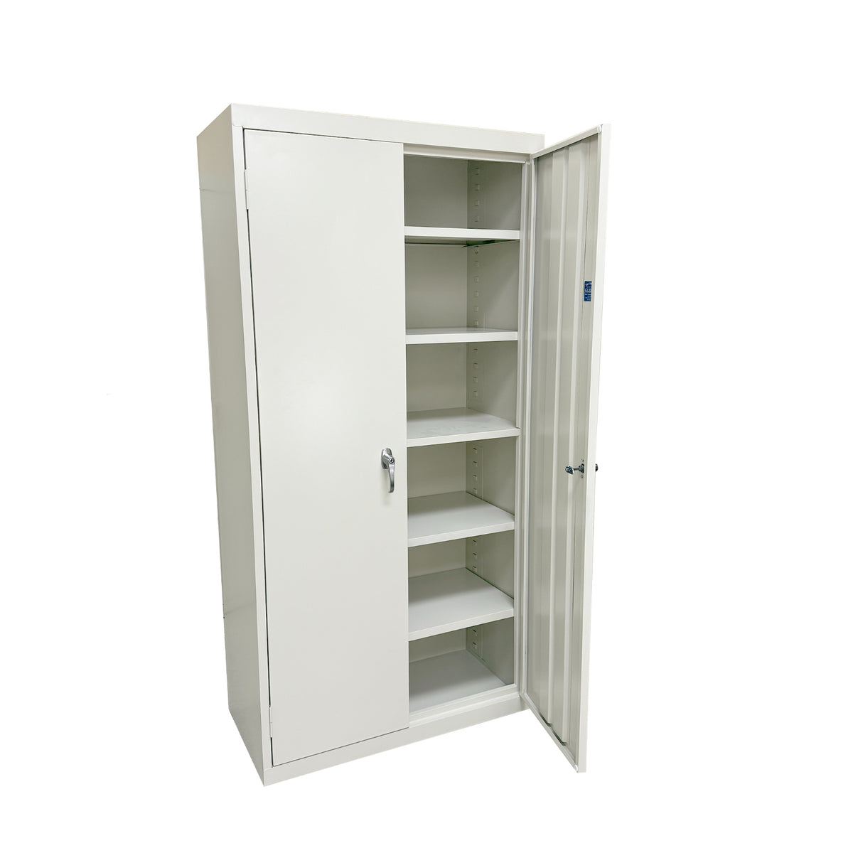 Herculite Metal Adjustable/Fixed Shelf Storage Cabinet, 42" W x 18" D x 72" H