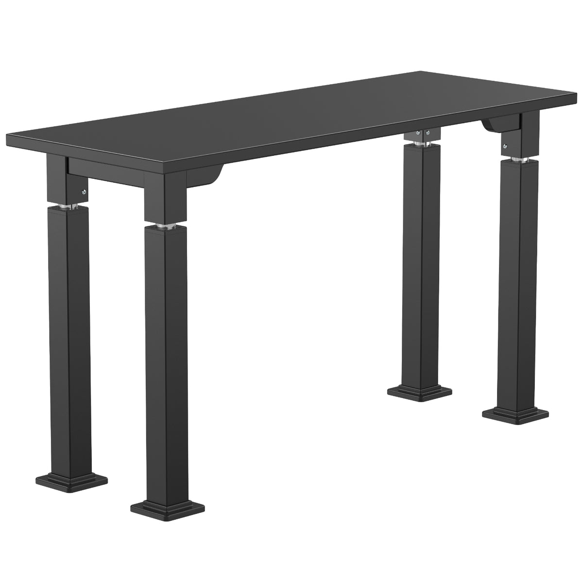 Adjustable Height Science Table with Designer Steel Frame, Black Chem-Res Top with PVC Edge Banding