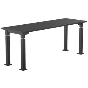 Adjustable Height Science Table with Designer Steel Frame, Black Chem-Res Top with PVC Edge Banding
