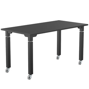 Adjustable Height Science Table with Designer Steel Frame, Epoxy Top with Designer Beveled Edges