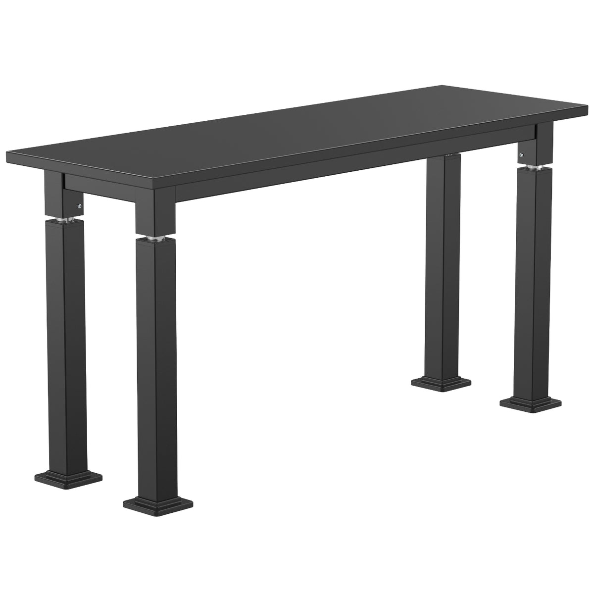 Adjustable Height Science Table with Steel Frame, Black Chem-Res Top with PVC Edge Banding