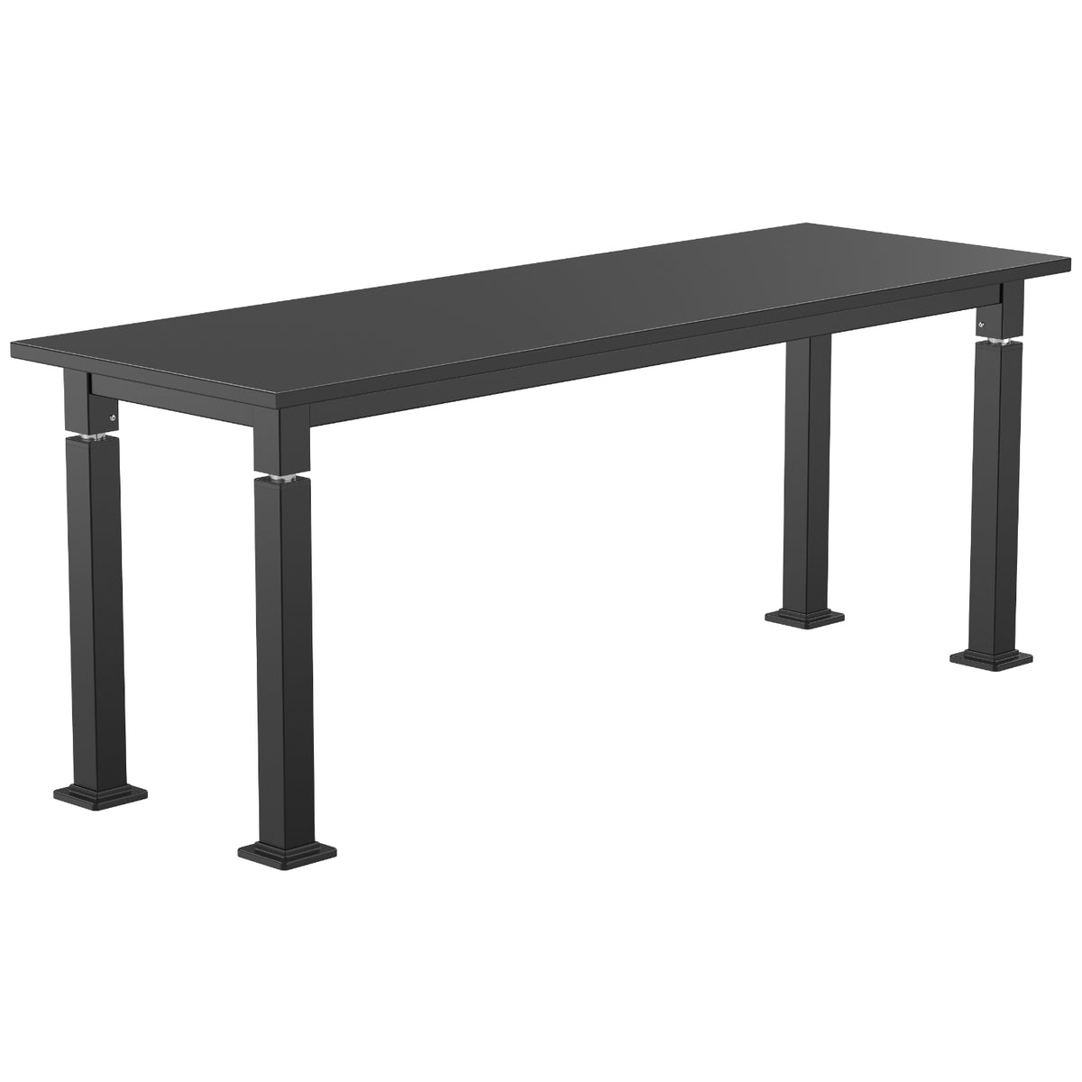 Adjustable Height Science Table with Steel Frame, Black Chem-Res Top with PVC Edge Banding