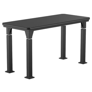 Adjustable Height Science Lab Table with Signature Steel Frame, Black High Pressure Laminate Top with Particleboard Core and T-Mold Edge