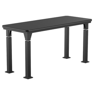 Adjustable Height Science Lab Table with Signature Steel Frame, Black High Pressure Laminate Top with Particleboard Core and T-Mold Edge