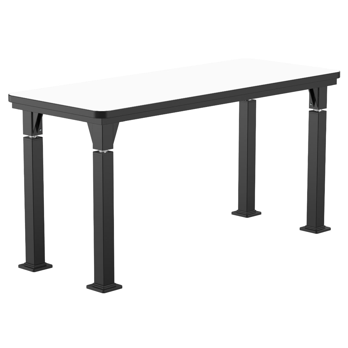 Adjustable Height Science Lab Table with Signature Steel Frame, Whiteboard Top with PVC Edge Banding