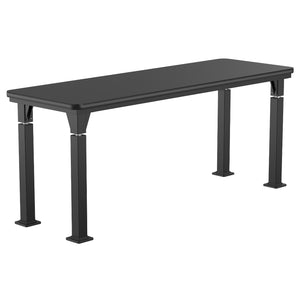 Adjustable Height Science Lab Table with Signature Steel Frame, Black High Pressure Laminate Top with Particleboard Core and T-Mold Edge