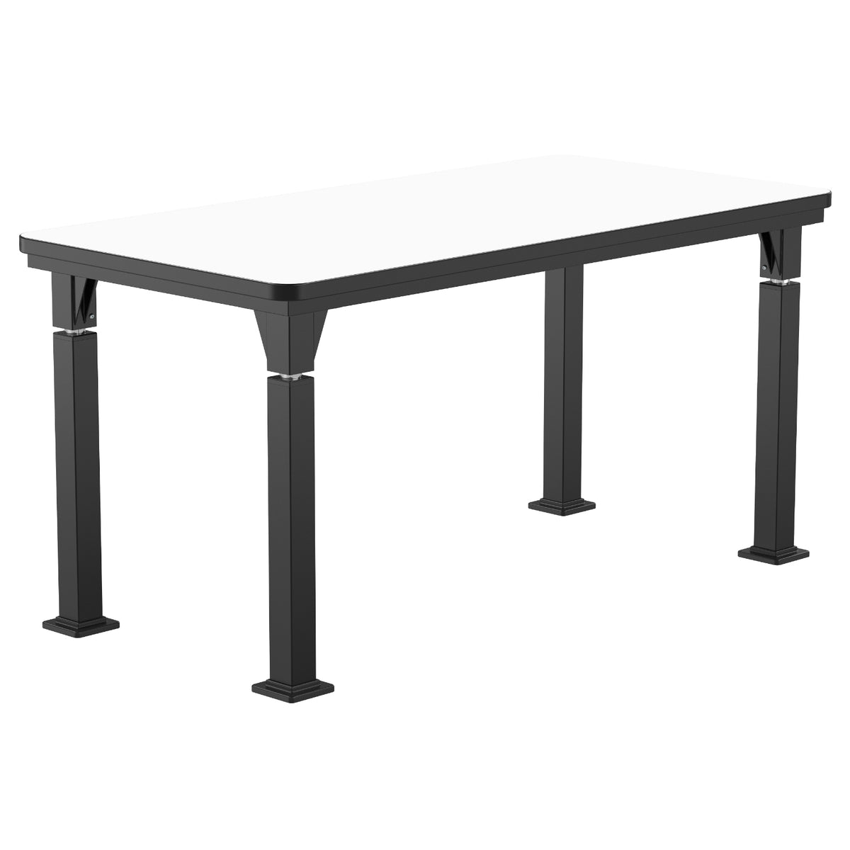 Adjustable Height Science Lab Table with Signature Steel Frame, Whiteboard Top with PVC Edge Banding