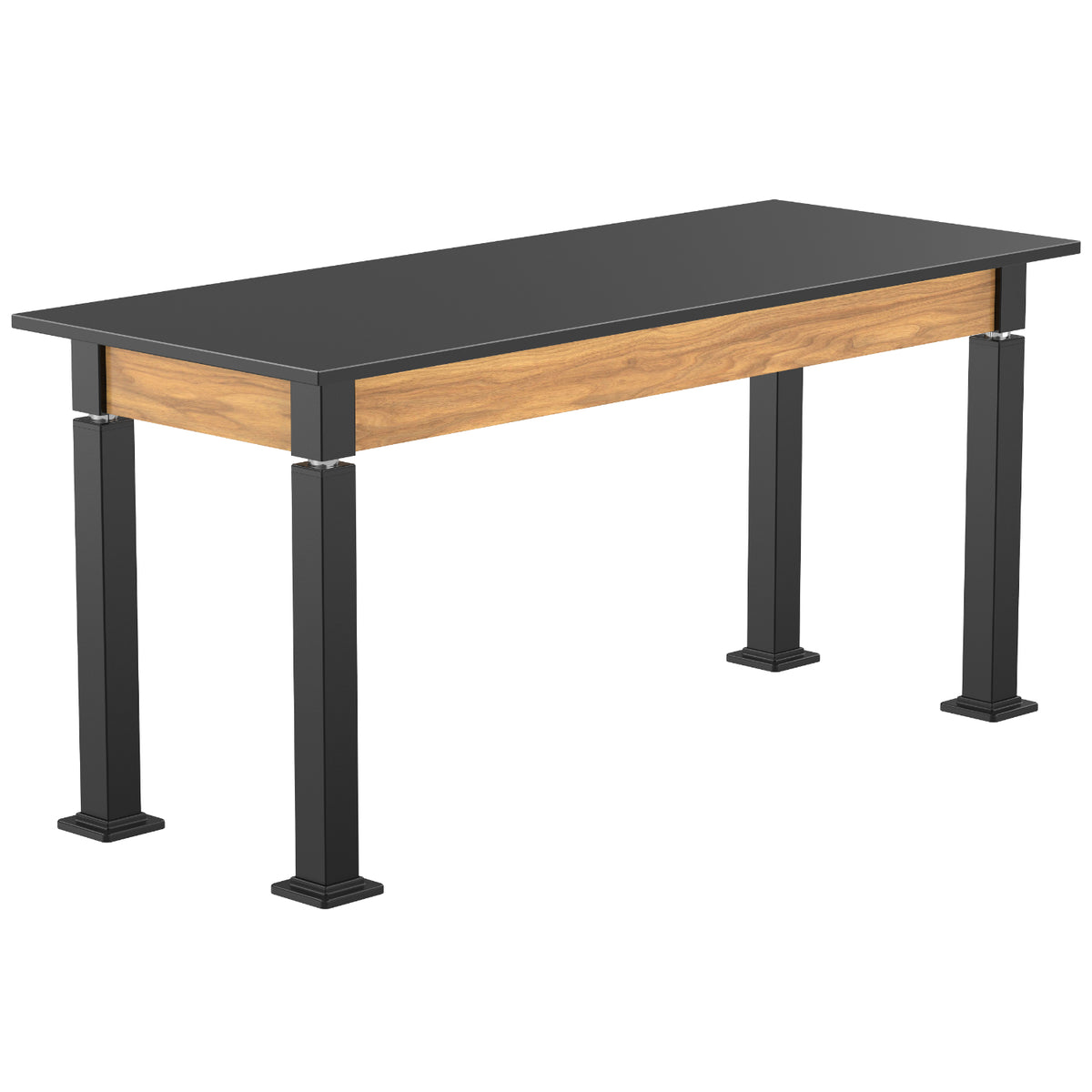 Adjustable Height Wood Frame Science Lab Table, Trespa Top with Designer Beveled Edge