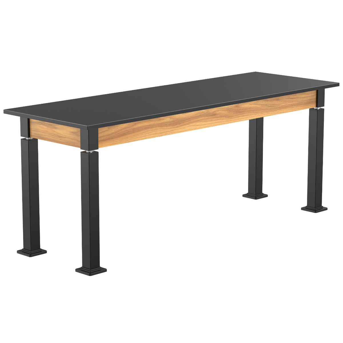 Adjustable Height Wood Frame Science Lab Table, Trespa Top with Designer Beveled Edge
