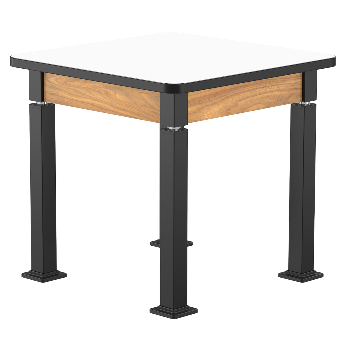 Adjustable Height Wood Frame Science Lab Table, Whiteboard Top with Particleboard Core and PVC Edge Banding