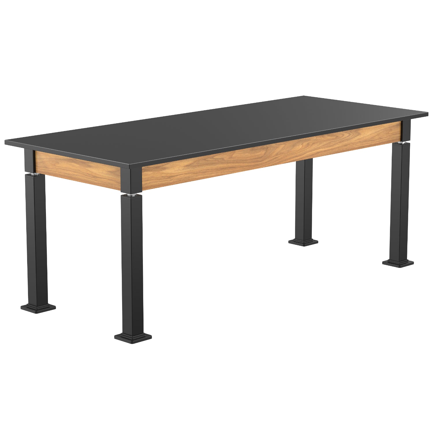 Adjustable Height Wood Frame Science Lab Table, Trespa Top with Designer Beveled Edge