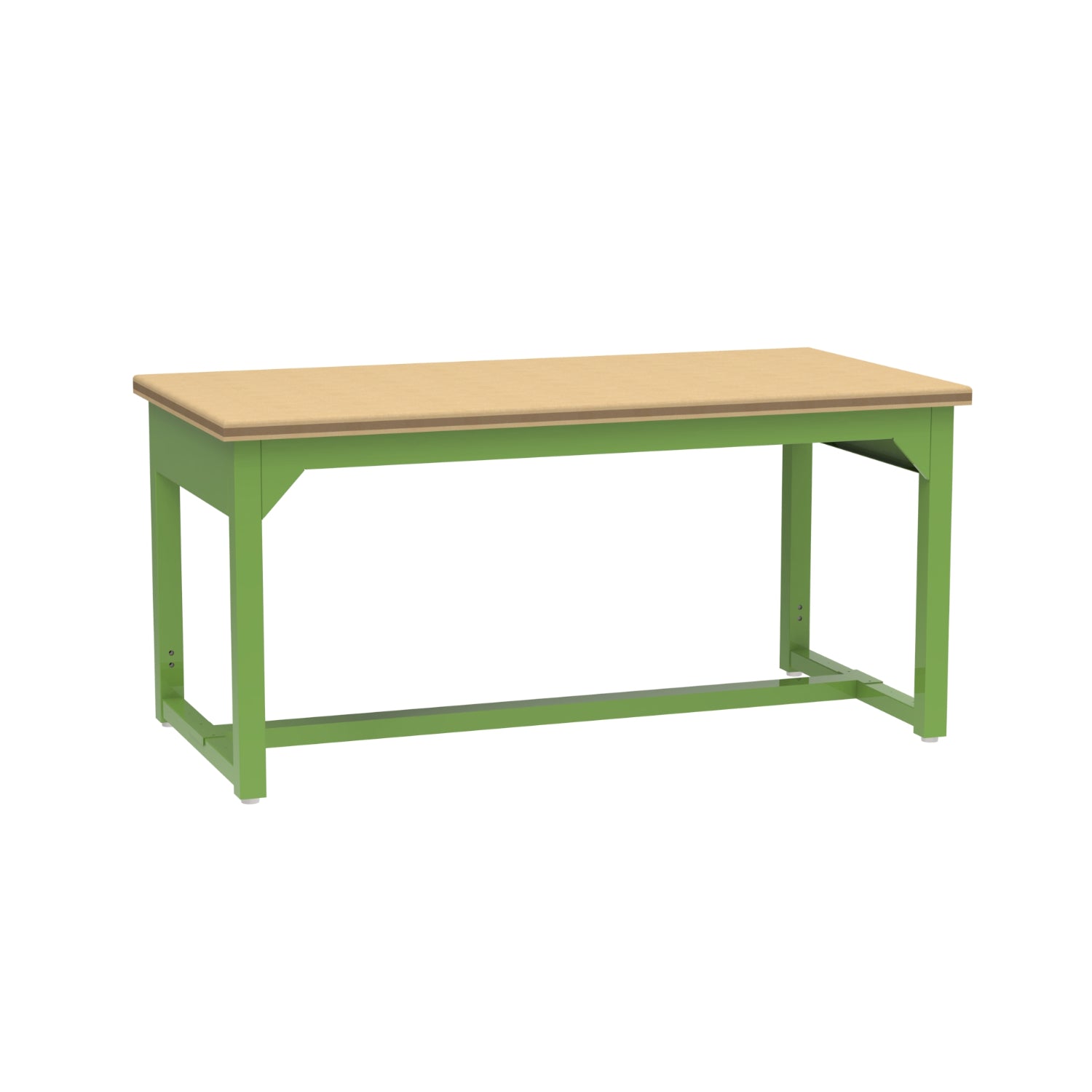 Diversified Spaces Fab-Lab Workbench with ShopTop, 60" x 30", Lime Green Frame