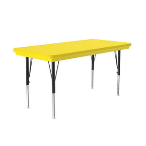 Correll Commercial Blow-Molded Plastic Adjustable Height Activity Table, Rectangle, 24" x 48"