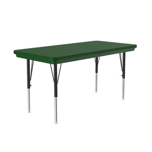 Correll Commercial Blow-Molded Plastic Adjustable Height Activity Table, Rectangle, 24" x 48"