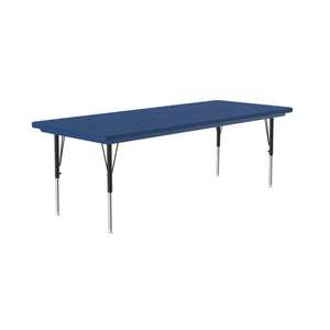 Correll Commercial Blow-Molded Plastic Adjustable Height Activity Table, Rectangle, 30" x 60"