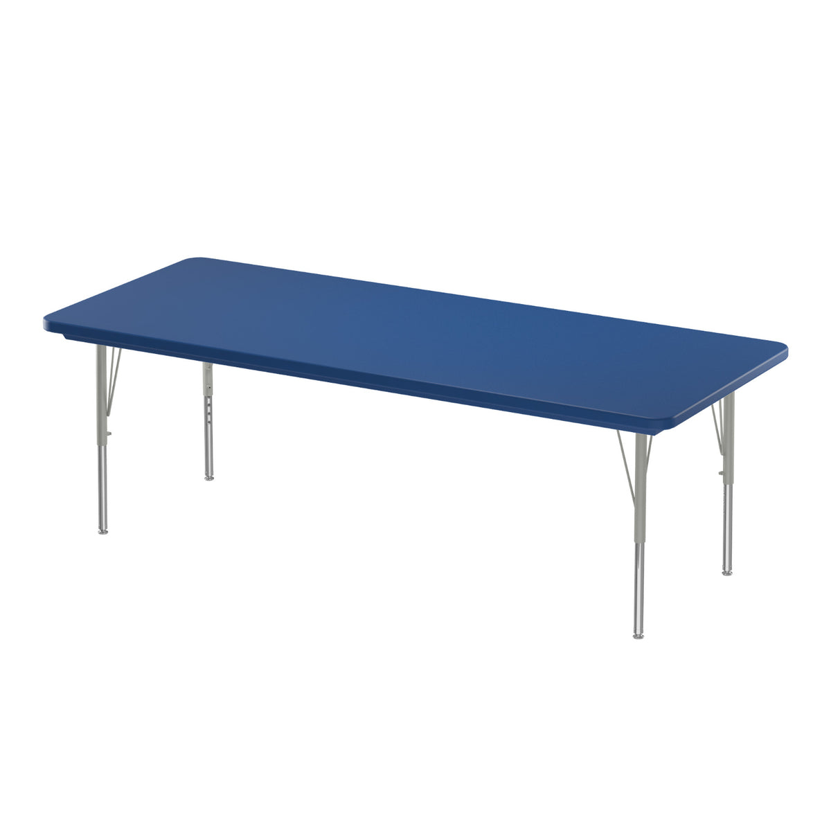 Correll Commercial Blow-Molded Plastic Adjustable Height Activity Table, Rectangle, 30" x 72"