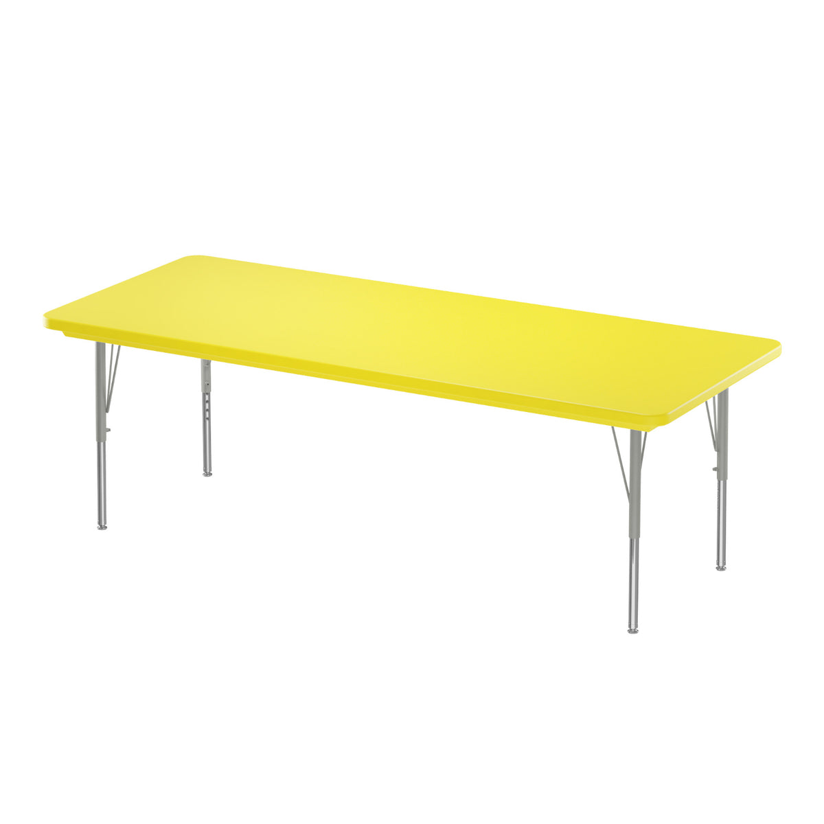 Correll Commercial Blow-Molded Plastic Adjustable Height Activity Table, Rectangle, 30" x 72"
