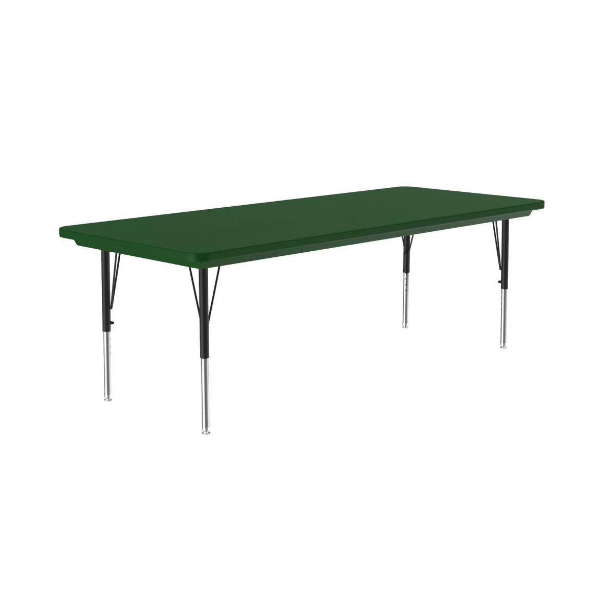 Correll Commercial Blow-Molded Plastic Adjustable Height Activity Table, Rectangle, 30" x 72"