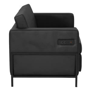 Arctic Loveseat with Dual USB and USB-C Charging Stations, Silver Ion Technology Dillon Fabric Upholstery