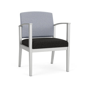 Amherst Steel Collection Reception Seating, Guest Chair, 300 lb Capacity, Designer Fabric Upholstery, FREE SHIPPING
