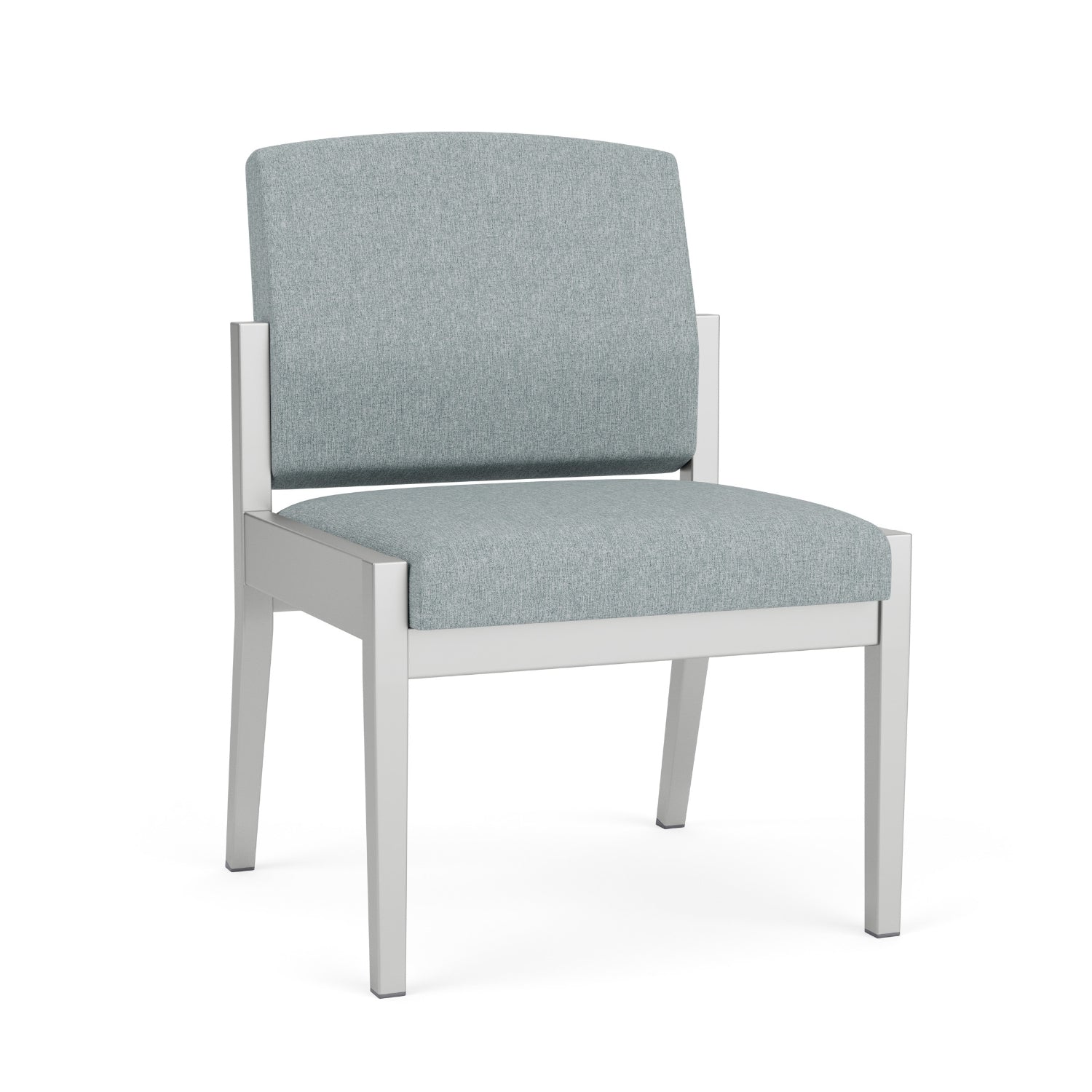 Amherst Steel Collection Reception Seating, Armless Guest Chair, Healthcare Vinyl Upholstery, FREE SHIPPING