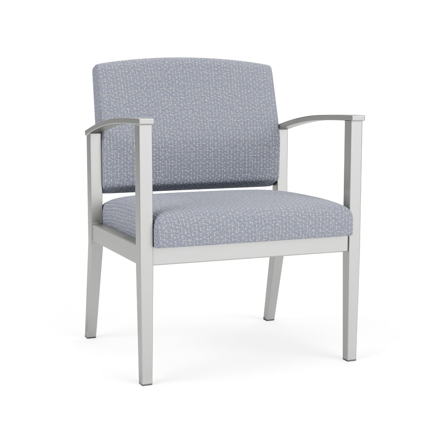 Amherst Steel Collection Reception Seating, Oversize Guest Chair, 400 lb Capacity, Designer Fabric Upholstery, FREE SHIPPING