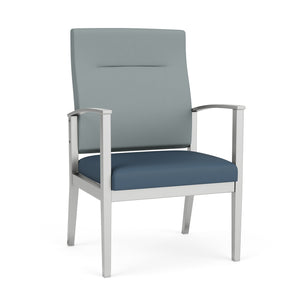 Amherst Steel Collection Reception Seating, Patient Oversize Chair, High Back, Standard Vinyl Upholstery, FREE SHIPPING