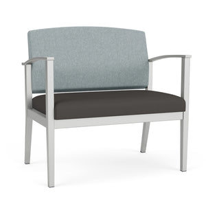 Amherst Steel Collection Reception Seating, Bariatric Chair, 750 lb Capacity, Healthcare Vinyl Upholstery, FREE SHIPPING