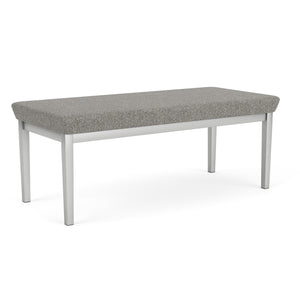 Amherst Steel Collection Reception Seating, 2 Seat Bench, Standard Fabric Upholstery, FREE SHIPPING