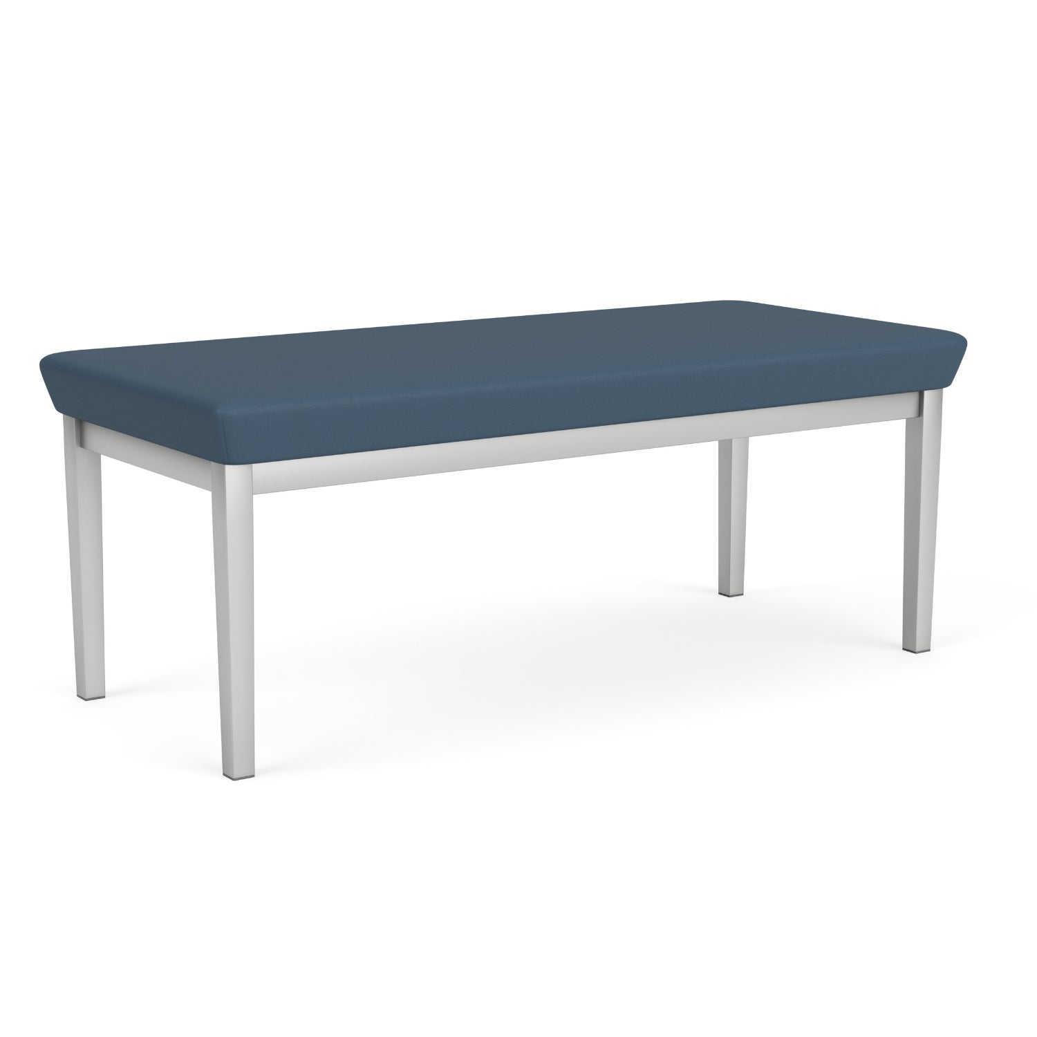 Amherst Steel Collection Reception Seating, 2 Seat Bench, Standard Vinyl Upholstery, FREE SHIPPING