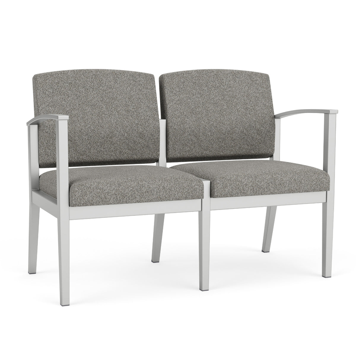 Amherst Steel Collection Reception Seating, 2-Seat Sofa, Standard Fabric Upholstery, FREE SHIPPING