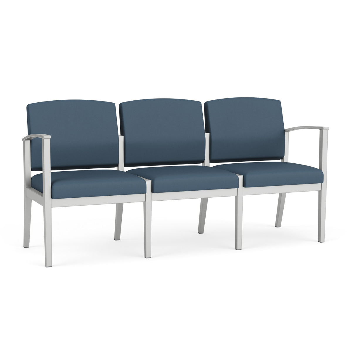 Amherst Steel Collection Reception Seating, 3-Seat Sofa, Standard Vinyl Upholstery, FREE SHIPPING
