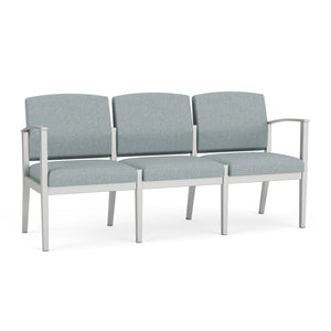 Amherst Steel Collection Reception Seating, 3-Seat Sofa, Healthcare Vinyl Upholstery, FREE SHIPPING
