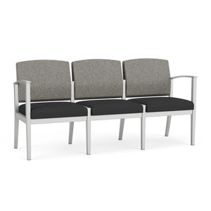 Amherst Steel Collection Reception Seating, 3-Seat Sofa, Standard Fabric Upholstery, FREE SHIPPING