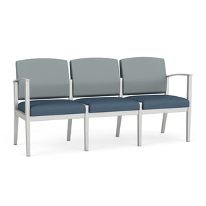 Amherst Steel Collection Reception Seating, 3-Seat Sofa, Standard Vinyl Upholstery, FREE SHIPPING