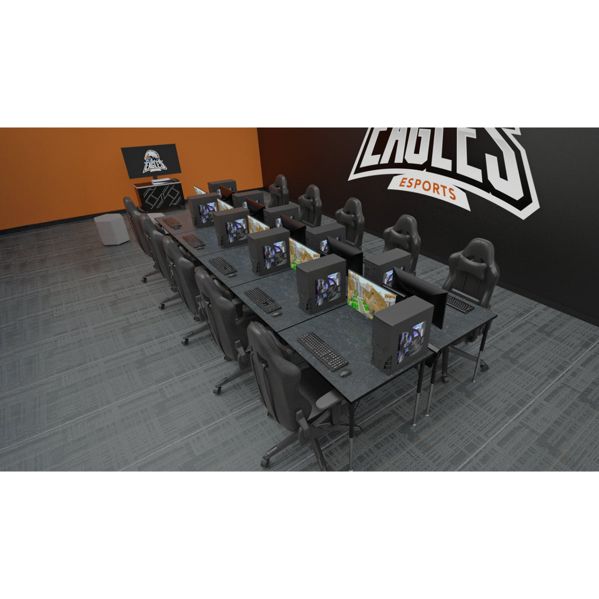 Aspire Esports Desk with Casters, 72" W, FREE SHIPPING