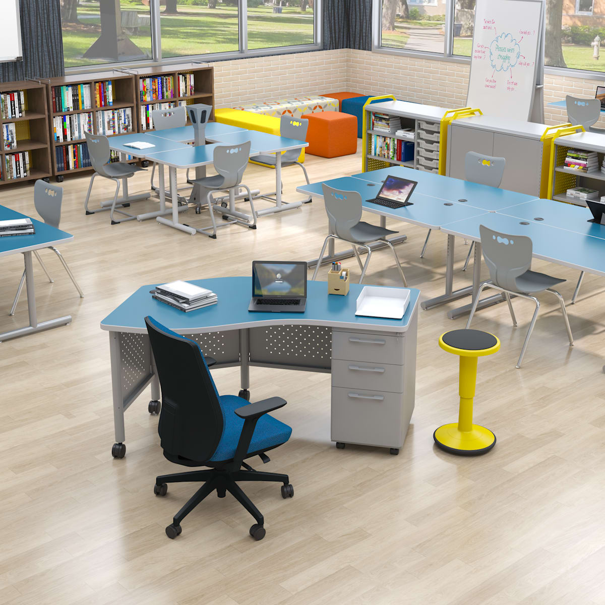 Mooreco AVID Instructor Desk, Left Hand