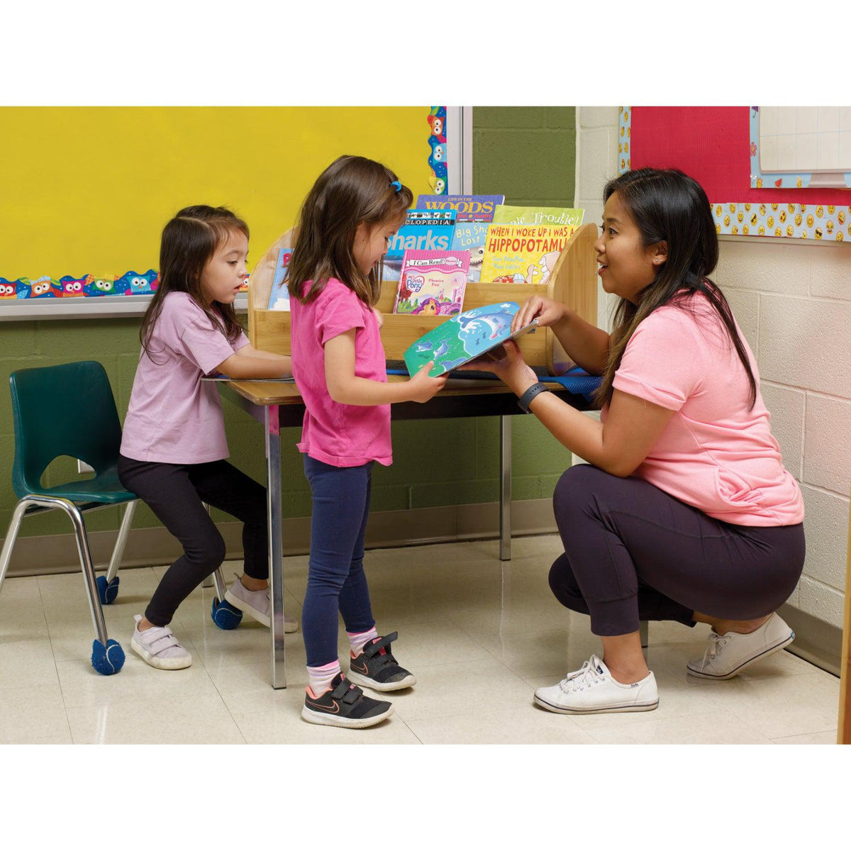 Bamboo Book Display Rack
