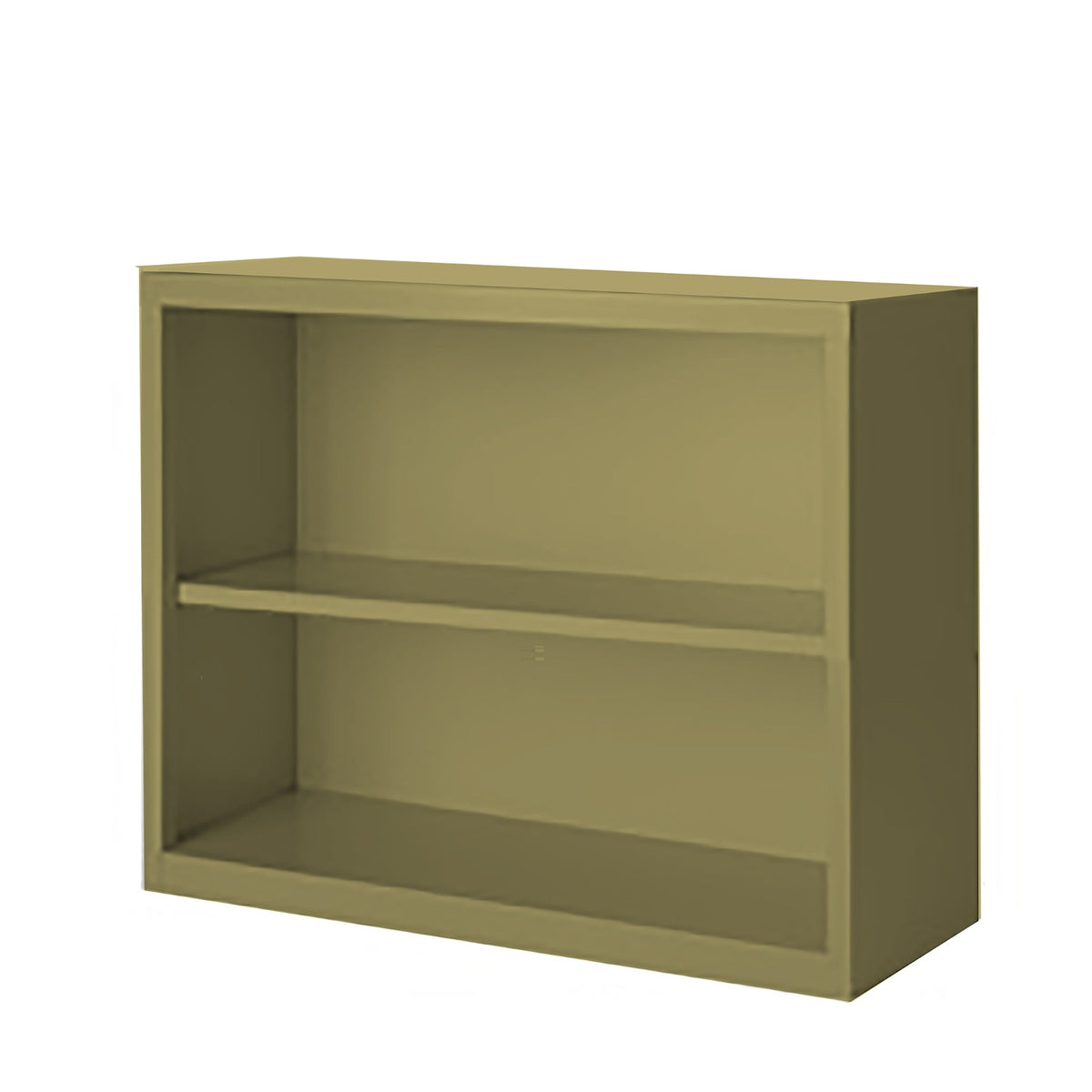 Herculite Metal Bookcase with 1 Adjustable Shelf, 36" W x 13" D x 30" H