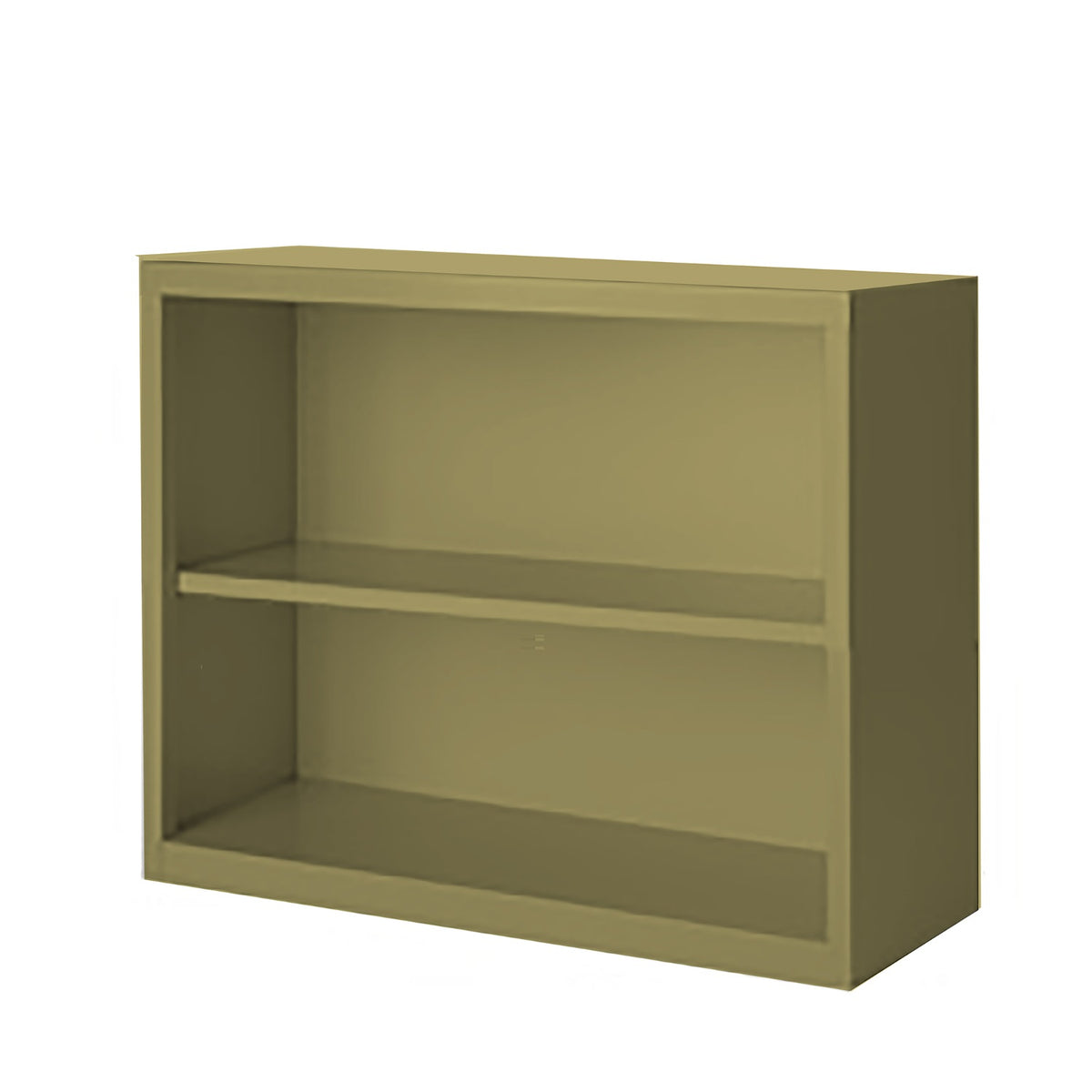 Herculite Metal Bookcase with 1 Adjustable Shelf, 36" W x 18" D x 30" H