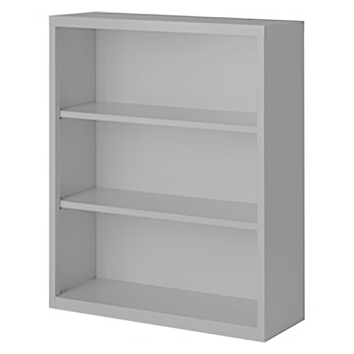 Herculite Metal Bookcase with 2 Adjustable Shelves, 36" W x 13" D x 42" H
