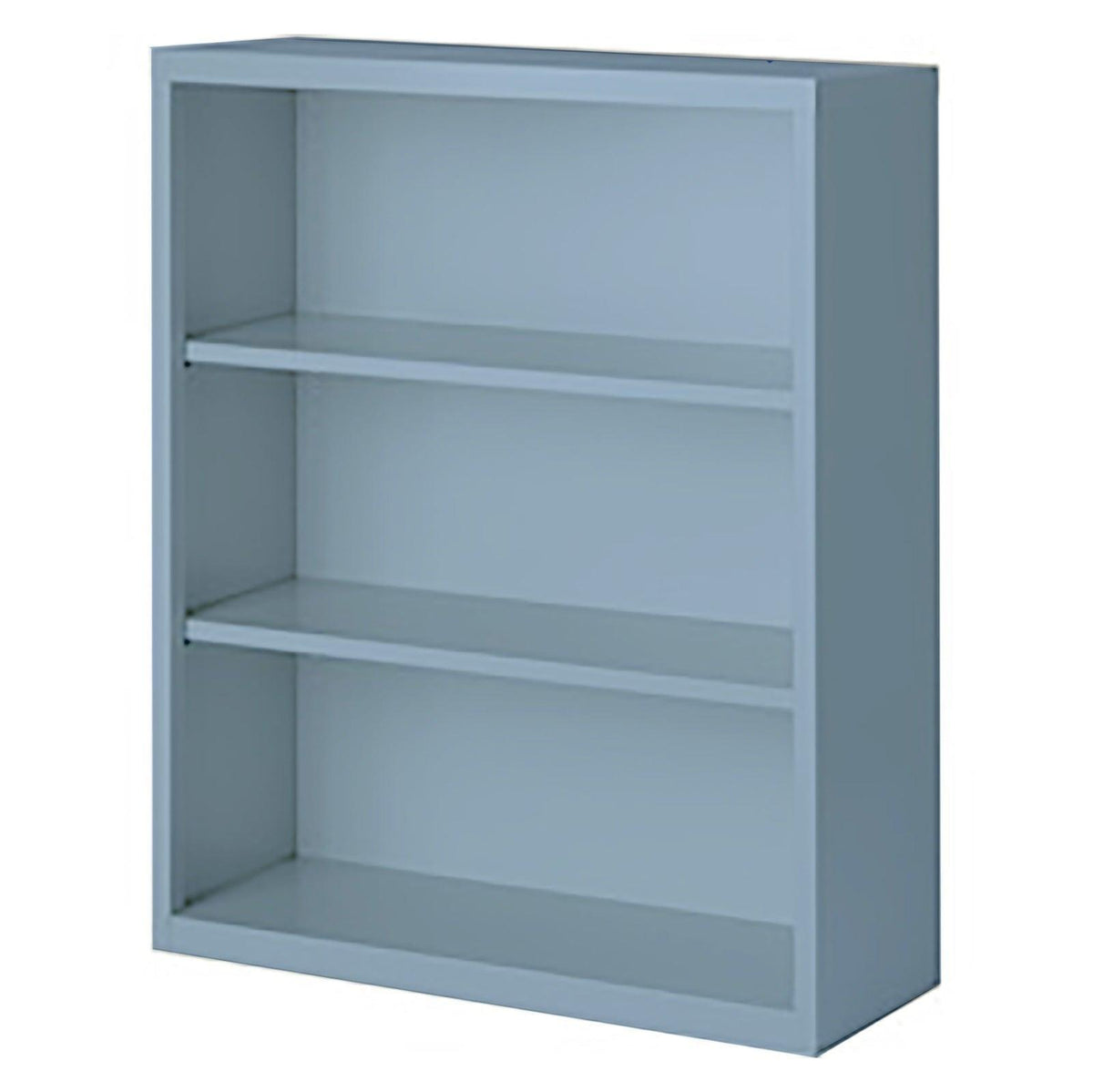 Herculite Metal Bookcase with 2 Adjustable Shelves, 36" W x 18" D x 42" H