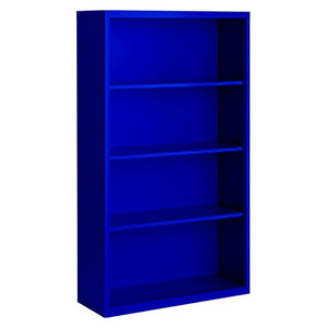 Herculite Metal Bookcase with 3 Adjustable Shelves, 36" W x 13" D x 60" H