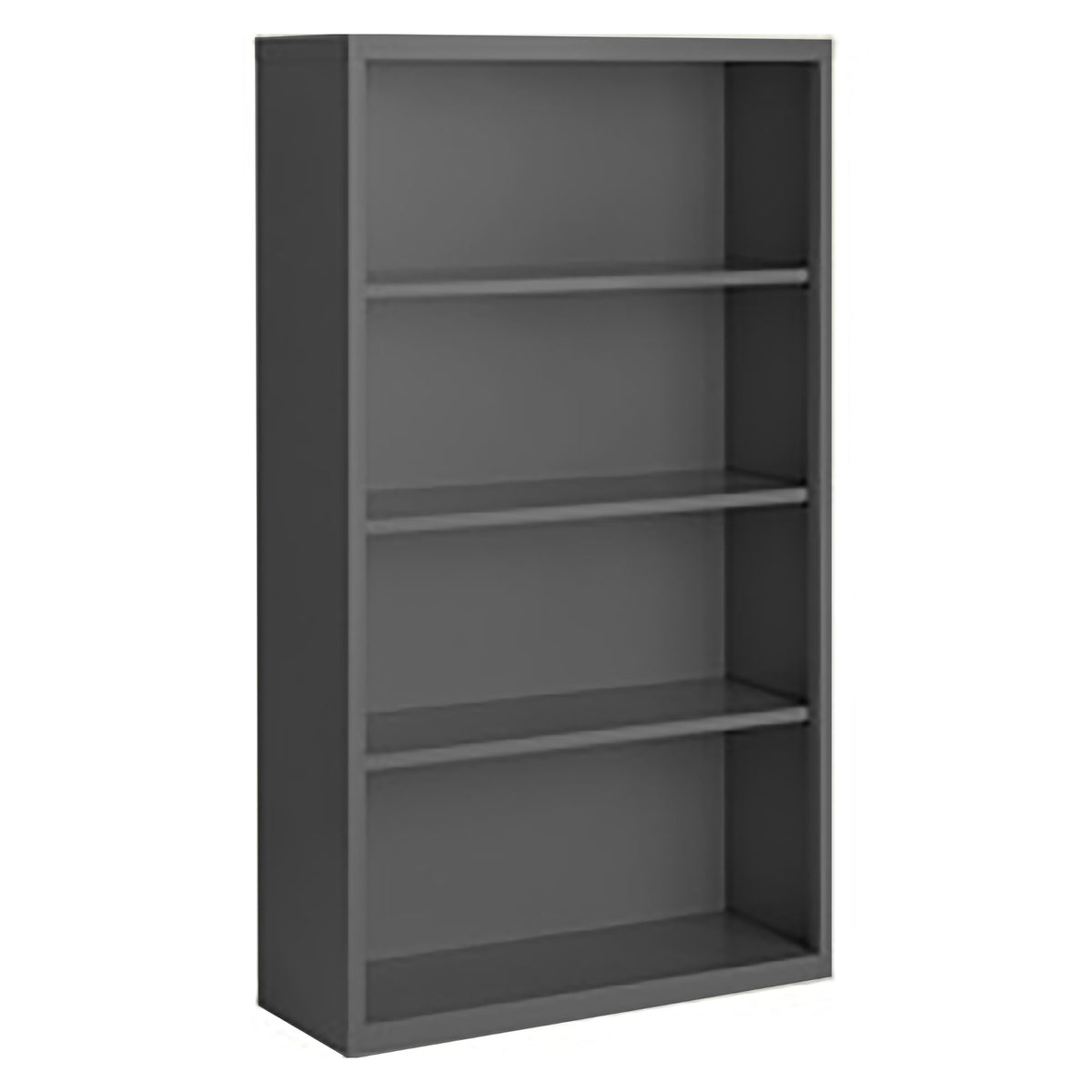Herculite Metal Bookcase with 3 Adjustable Shelves, 36" W x 13" D x 60" H