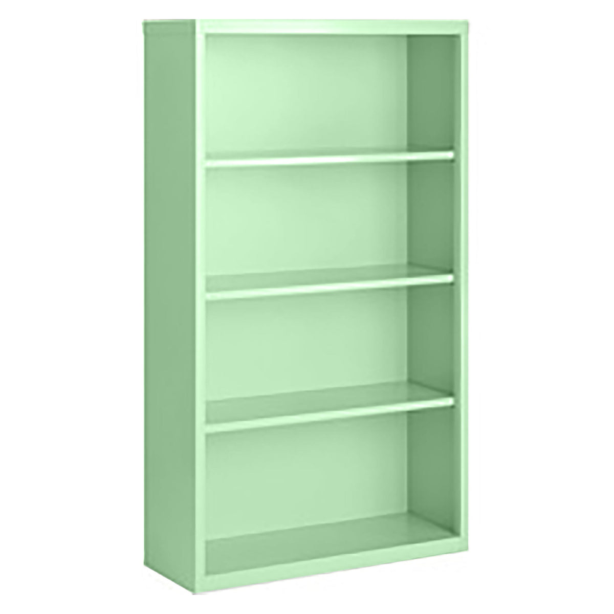Herculite Metal Bookcase with 3 Adjustable Shelves, 36" W x 13" D x 60" H